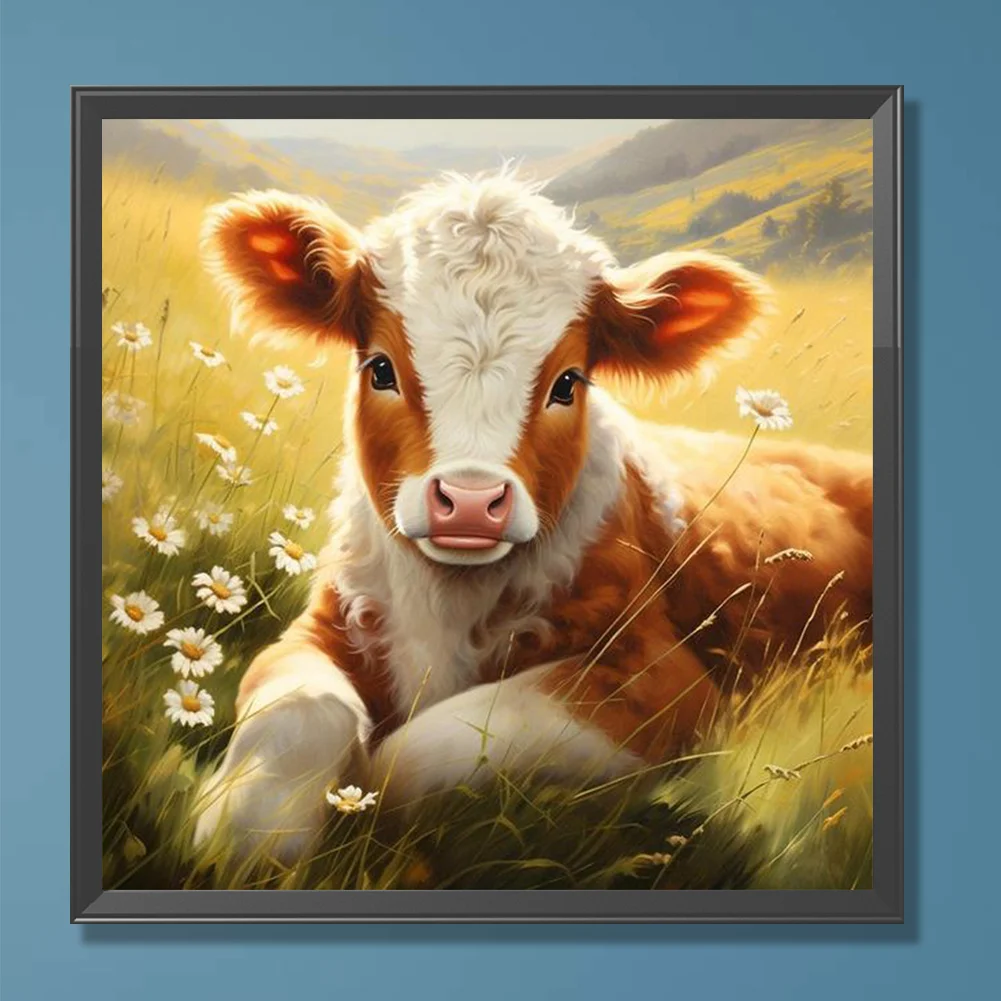 Diamond Painting - Full Round Drill - Cow(Canvas|30*30cm)