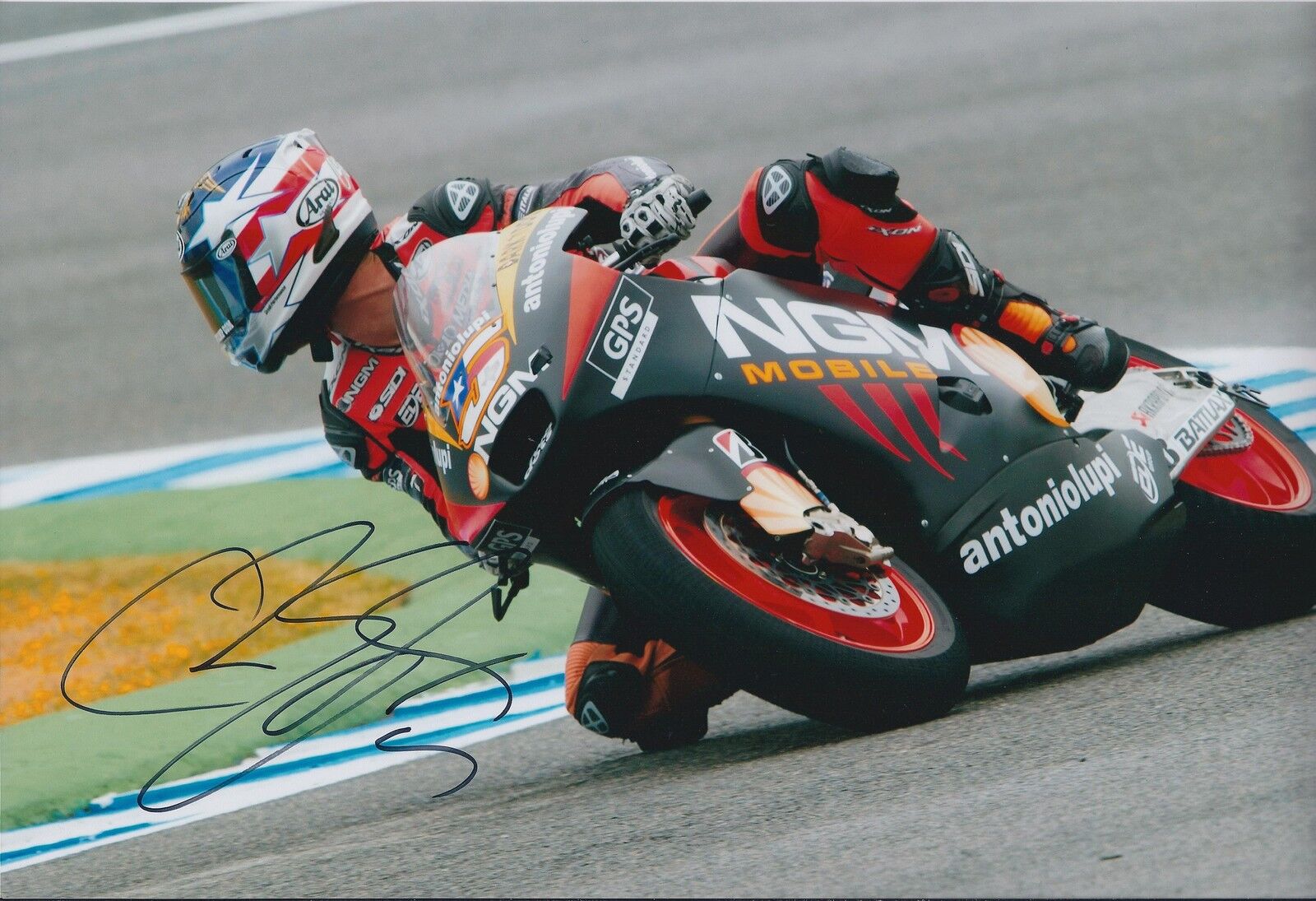 Colin EDWARDS Texas Tornado SIGNED 12x8 Photo Poster painting Autograph AFTAL COA