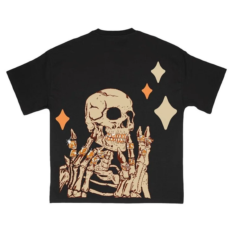 Vintage Skull Dream Land Print Graphic T-Shirt SOPULA