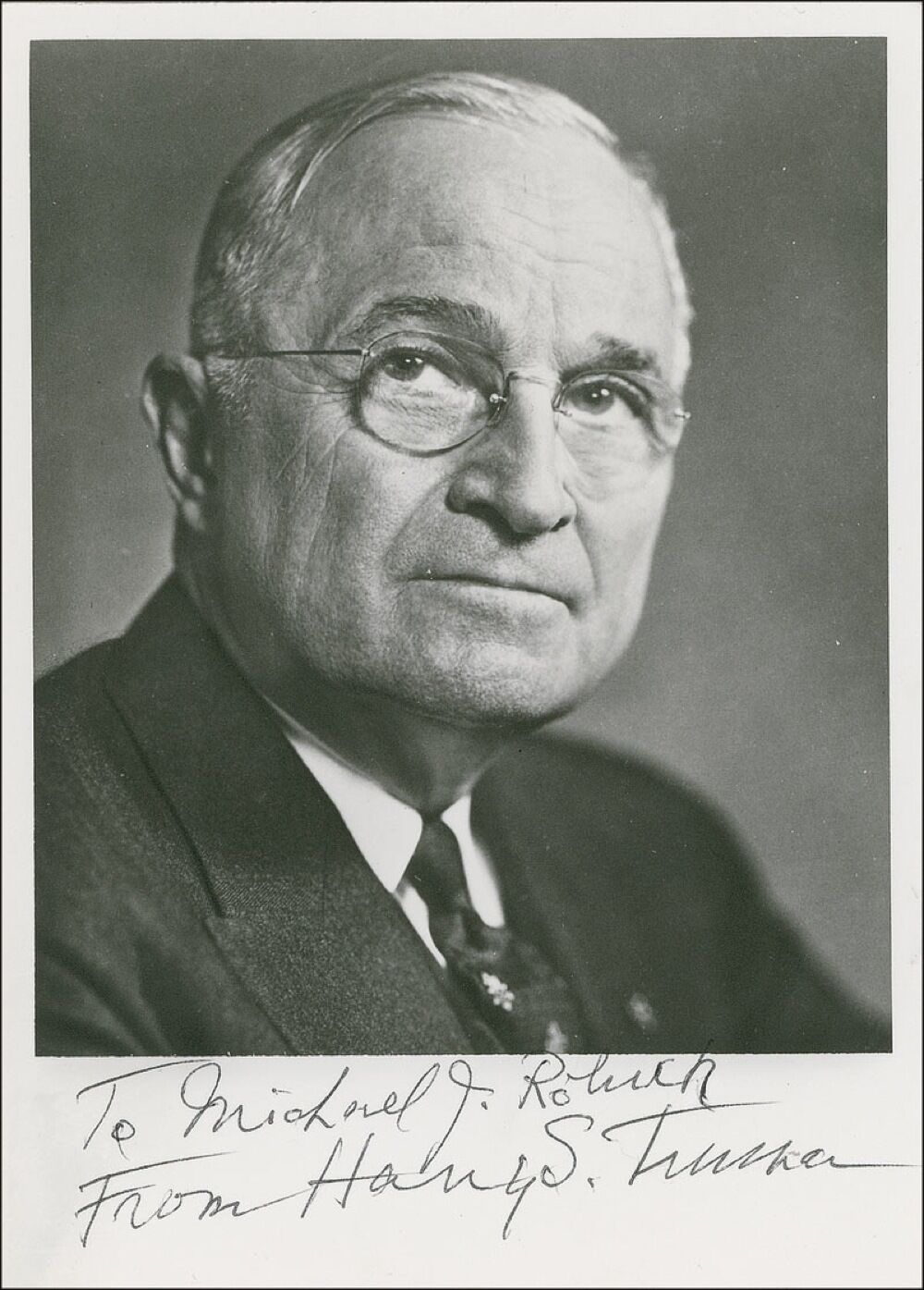 HARRY S TRUMAN Signed Photo Poster paintinggraph - Former US President - preprint