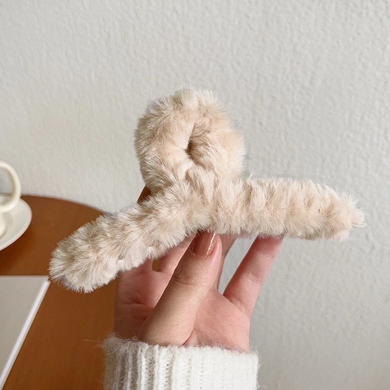 Minimalist Solid Color Arylic Hair Claws 1 Piece