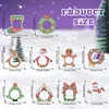 10Pcs Christmas Diamond Painting Photo Frame Hanging Pendant for Xmas Tree