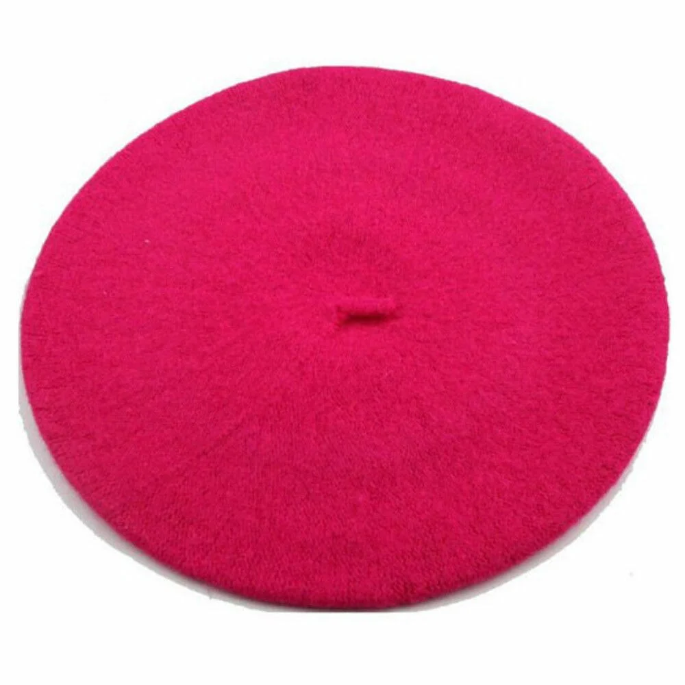 French Style Vintage Unisex Women Men Wool Warm Plain Beret Beanie Hat Cap Hot Selling Dropshipping