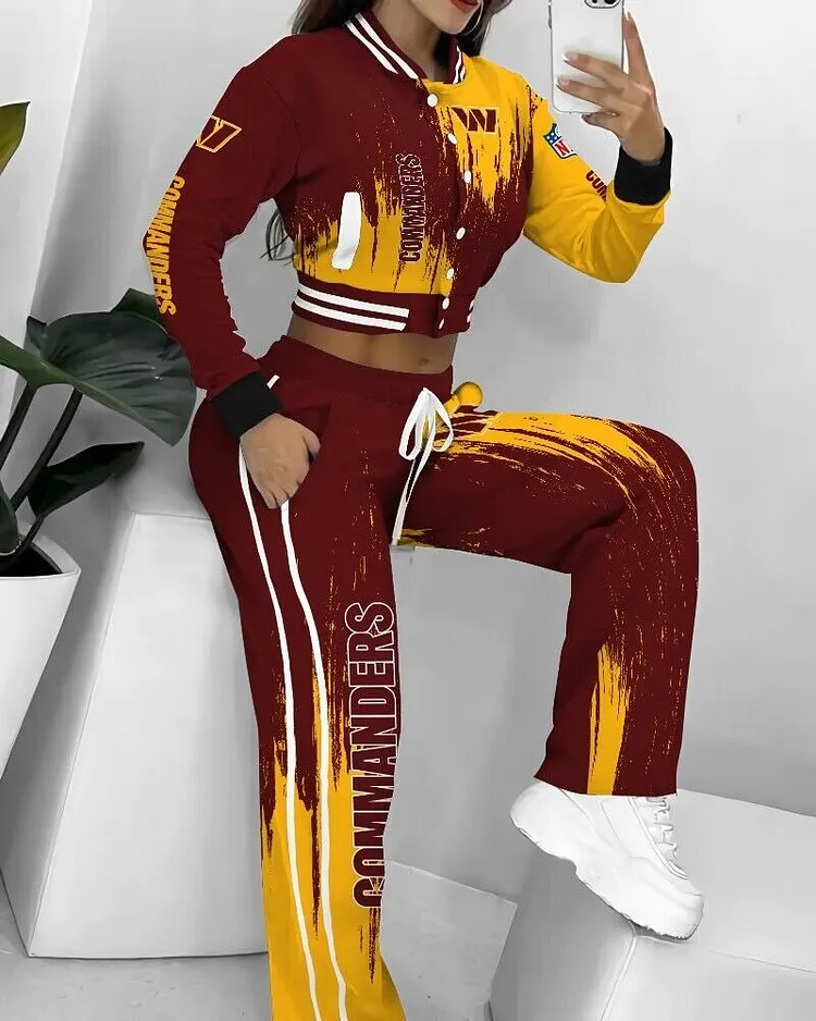 Washington Commanders  3D Printed Varsity Jacket Set