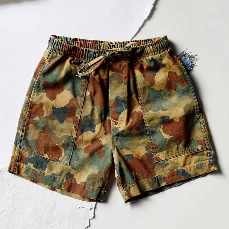 Men's Camouflage Drawstring Shorts