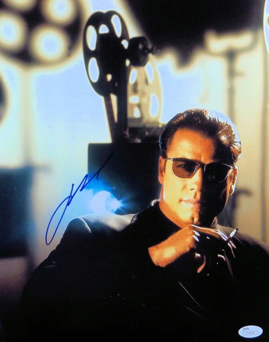 John Travolta Signed Autographed 11X14 Photo Poster painting Smoking Projector JSA S71568