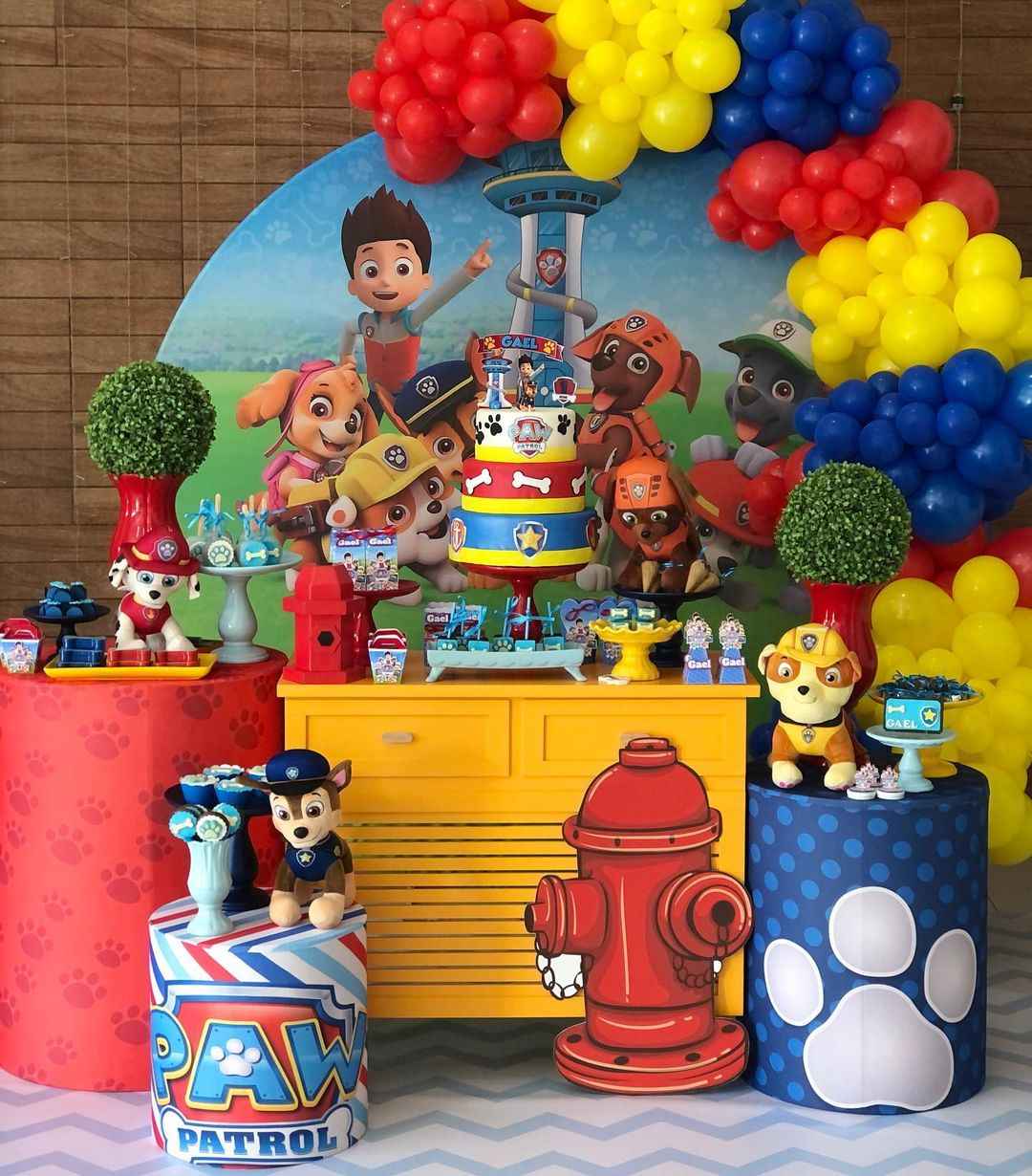 Shop Sale Paw Patrol Party Decoration Cylinder Covers