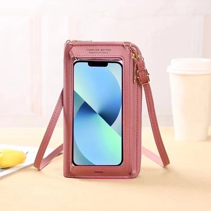 Women’s Pu Leather Solid Color Minimalist Square Zipper Shoulder Bag