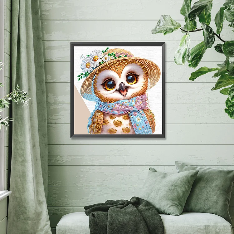 Diamond Painting - Owl and Flowers – Figured'Art