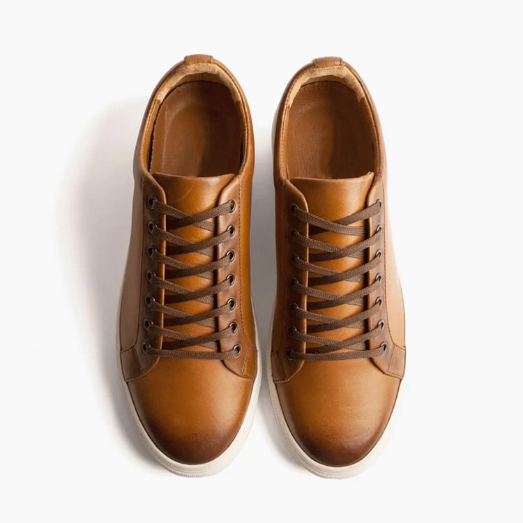 Vintage Brown Classic Lace-Up Casual Shoes