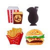 Frites De Hamburger Aimant De Réfrigérateur De Peinture De Diamant
