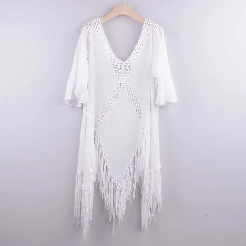 Bathroom Outings Women Pareo For The Beach Cover Up Summer Dress 2021 Irregular Patchwork Polyester Tunic Robe De Plage Bath