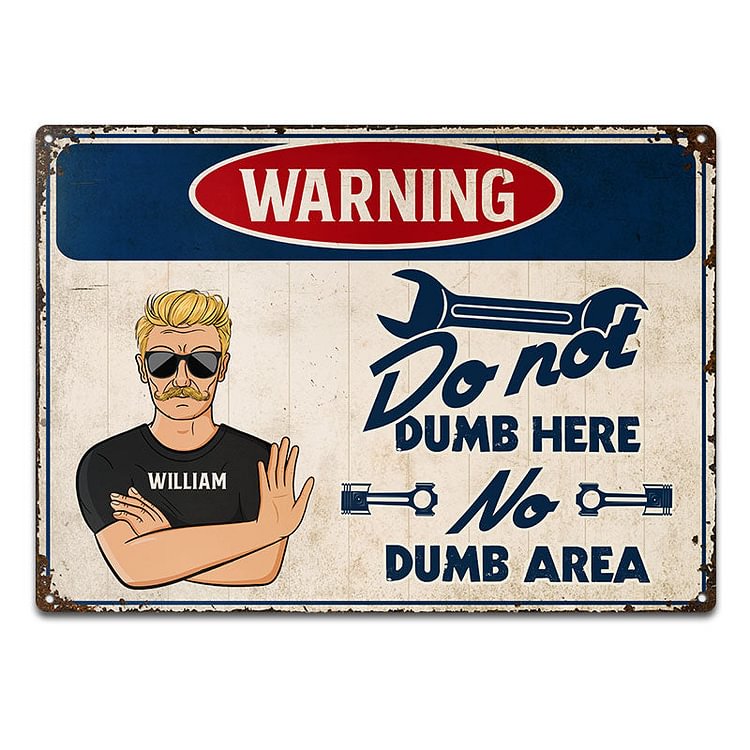 Father Gift Funny Warning - Vintage Tin Signs/Wooden Signs - 7.9x11.8in & 11.8x15.7in