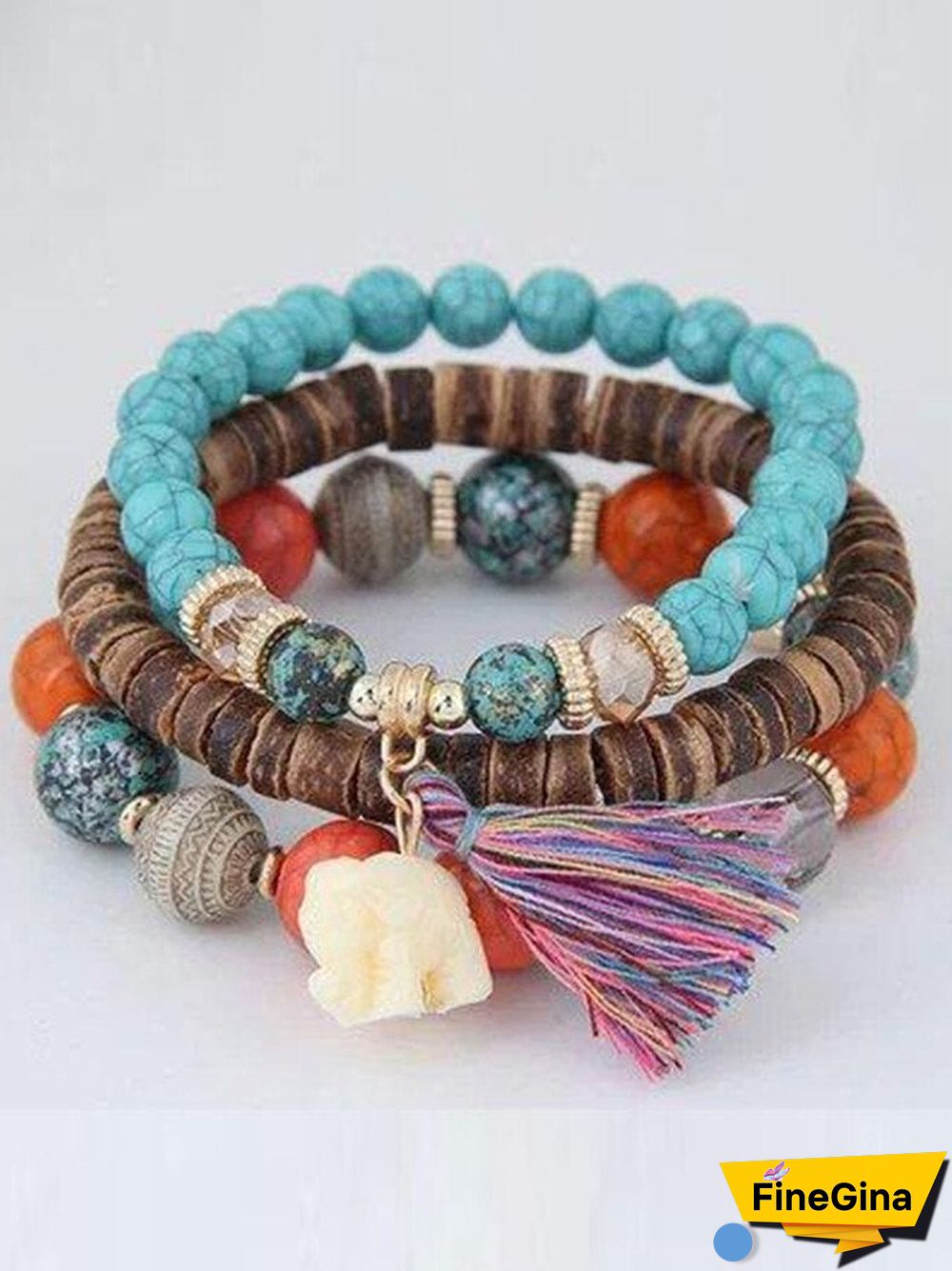 Vintage Tassel Ball No Stone Beaded Bracelets