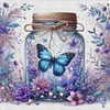 (US Local)Butterfly-18CT Stamped Cross Stitch Kit(50x50cm)