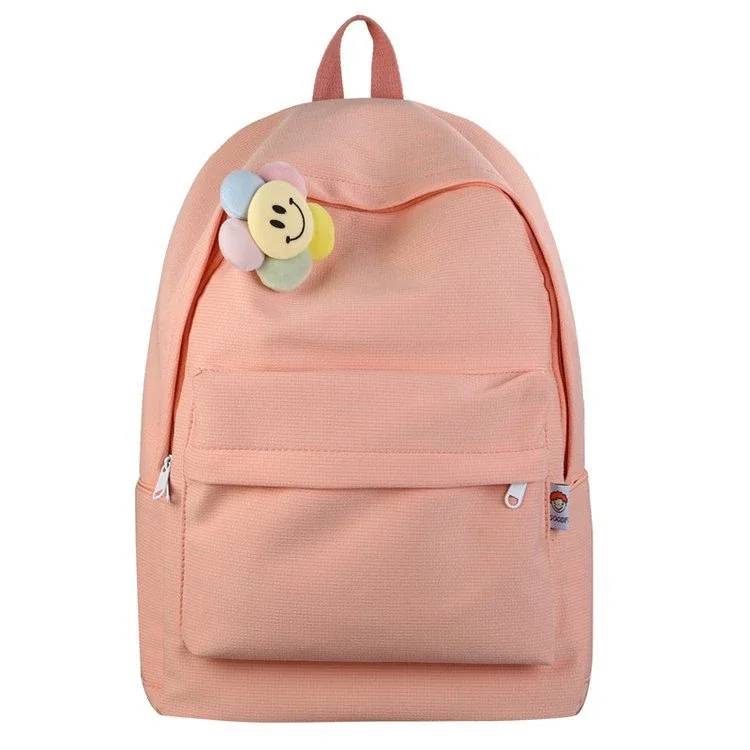 Simple Girl Pure Color Backpack