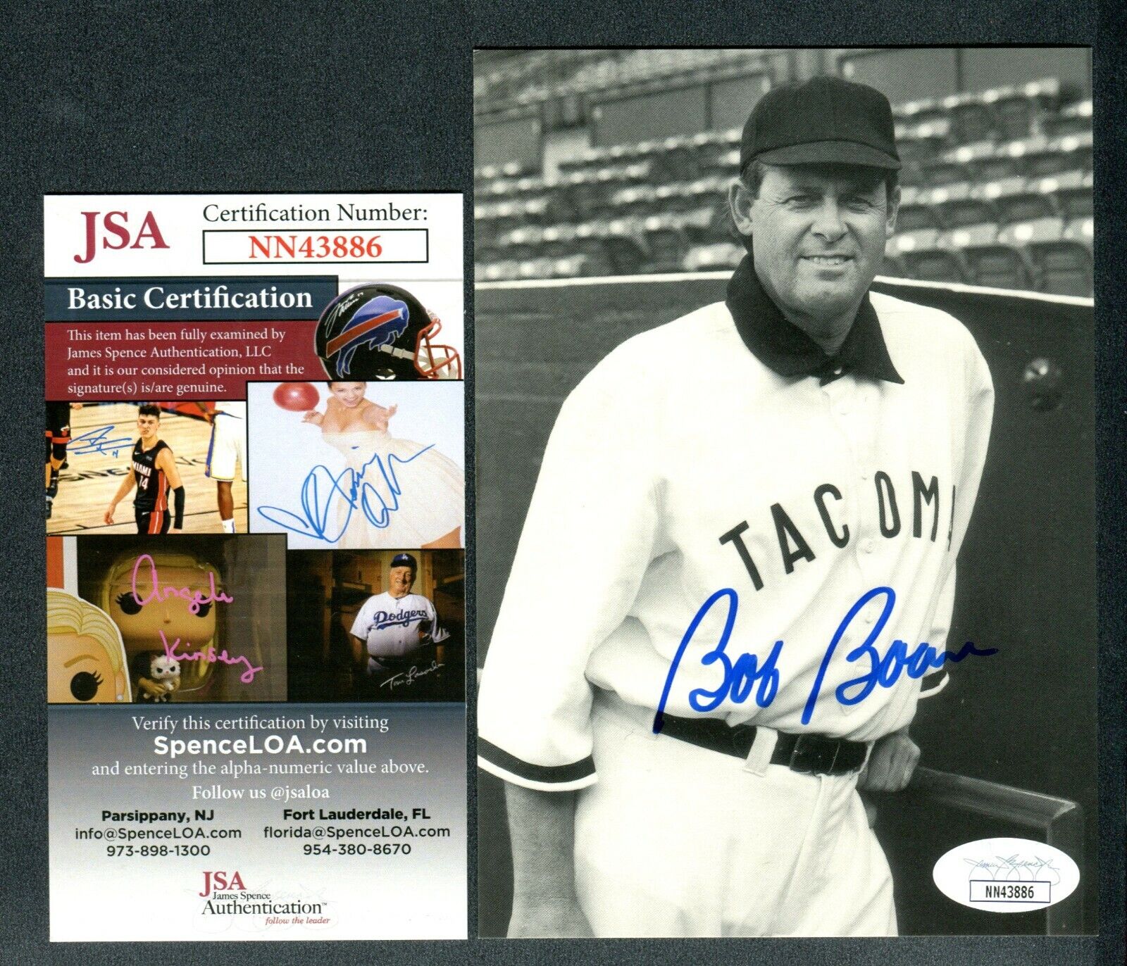 JSA Bob Boone Autographed Signed AUTO 4x6 Postcard Tacoma Tigers TRB 693