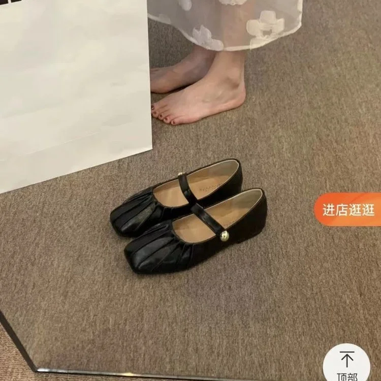 Yyvonne Jane Women's Shoes 2024 New Summer Evening Breeze Gentle Pregnant Women's Sandals Flat Shoes With Skirt And Small Leather Shoes