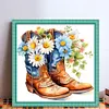 Daisy And Boots-11CT Stamped Cross Stitch 40*40cm/15.75*15.75in