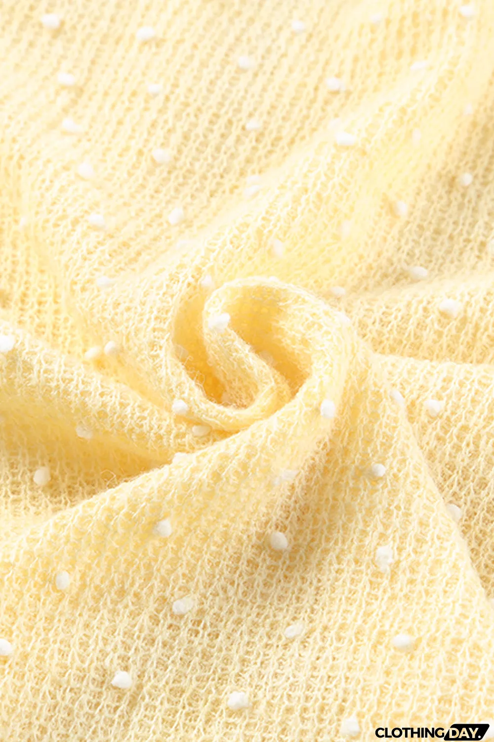 Swiss Dot Raglan Sleeves Knit Top