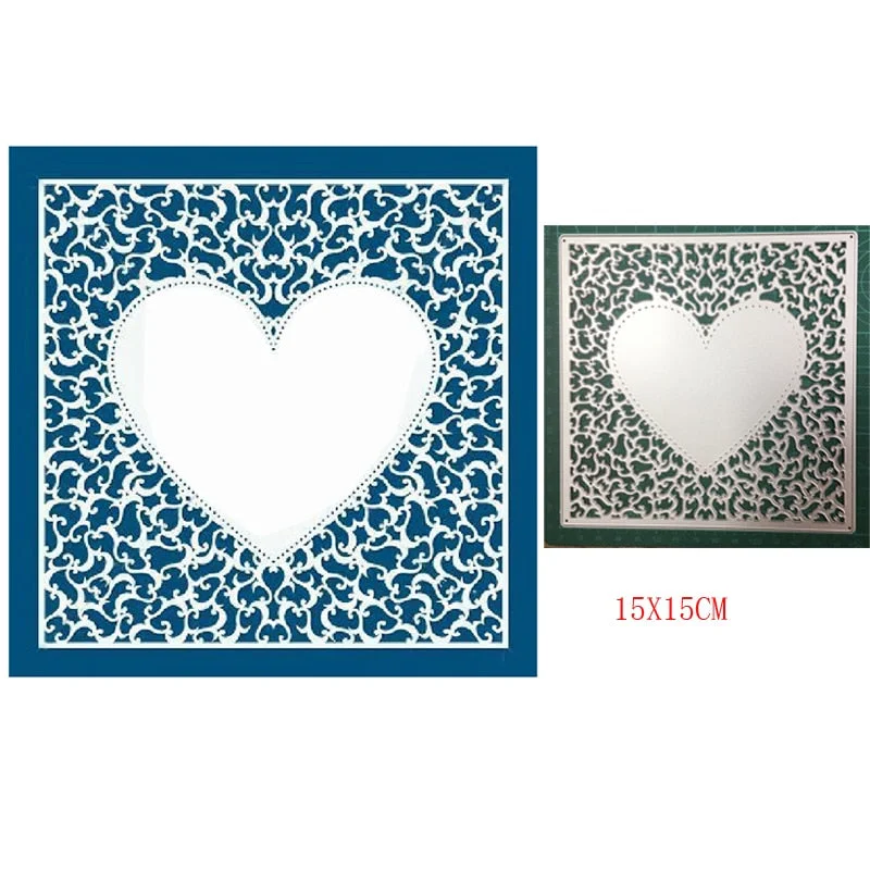 Craft Metal Cutting Dies Cut Die Mold Lace Background Frame Decoration Scrapbooking Dies Knife Mould Blade Punch Stencils Dies