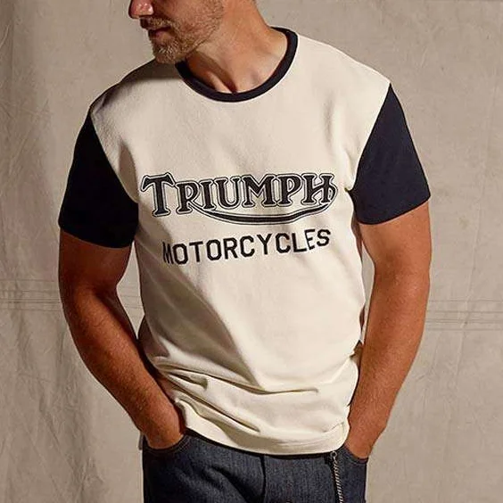 Short Sleeve Motorcycle Crew Neck T-shirt
