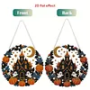 Haunted House Wreath 2D Flat DIY Diamond Painting Pendant Wall Decor 24cm