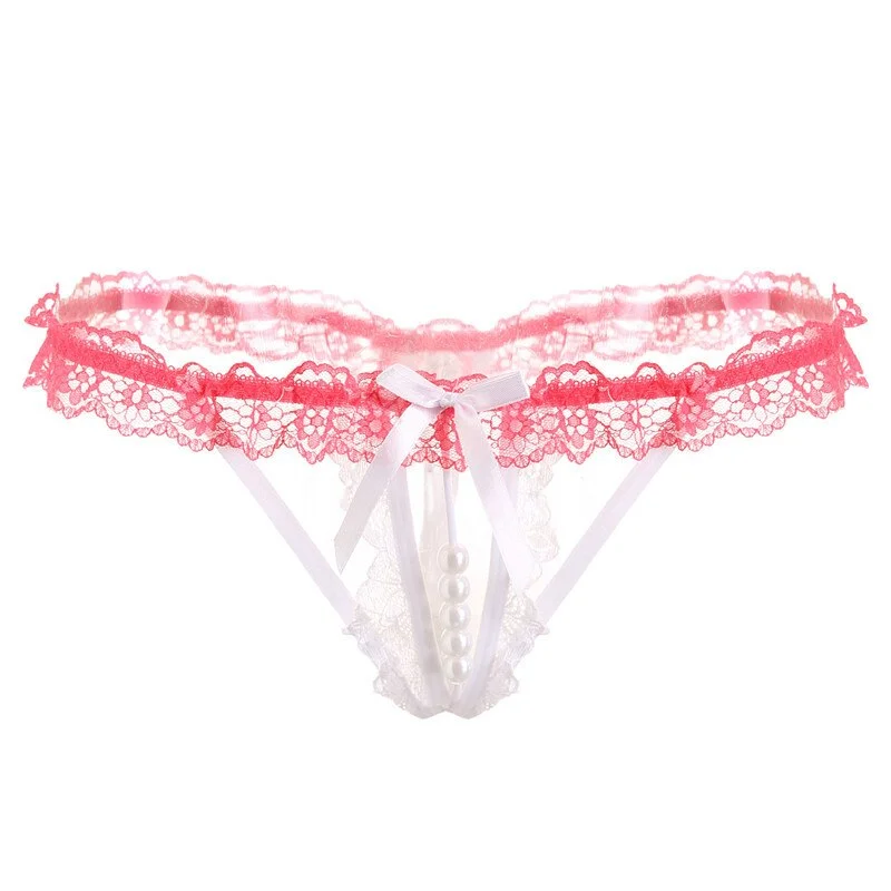 Sexy Panties Women Underwear Lace Women's Pants Sexy Lace Thongs Hollow Sexy Ladies Erotic Panties Pearl Erotic Women