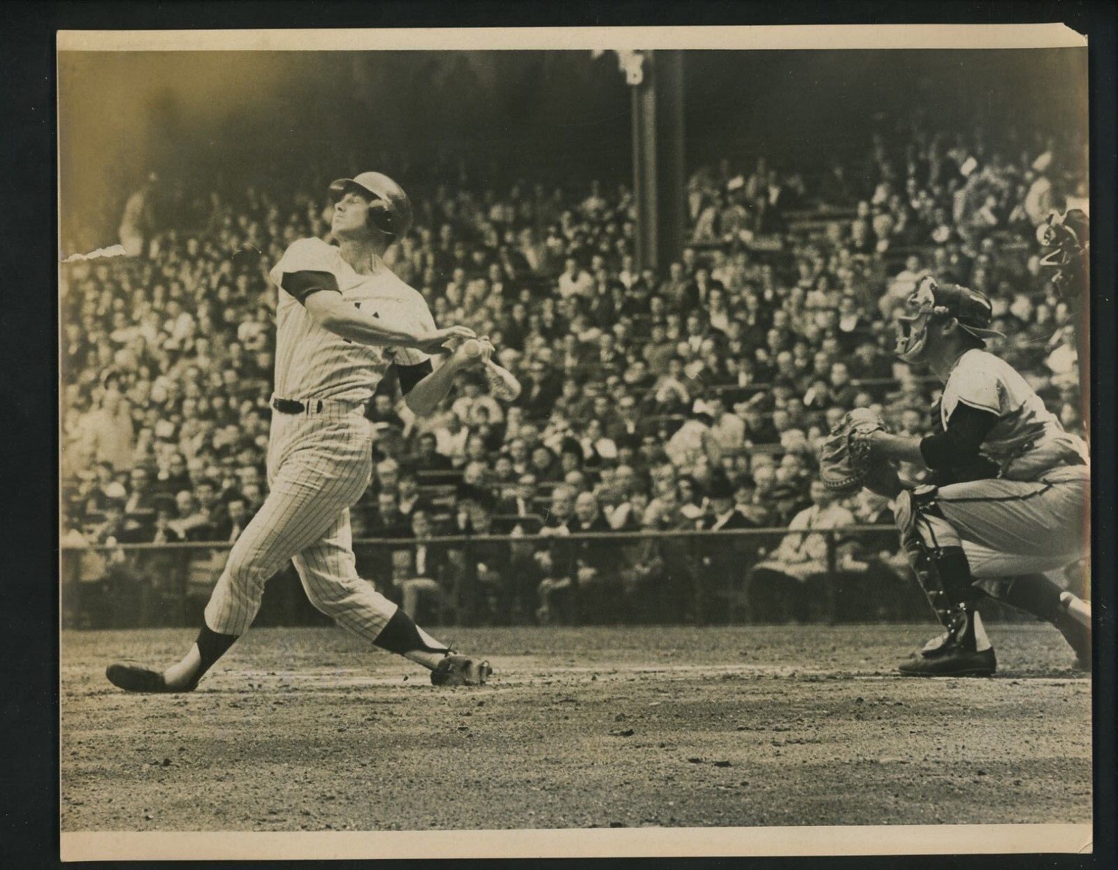 Tom Tresh & Buck Rodgers 1968 Type 1 Press Photo Poster painting New York Yankees Angels