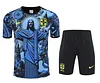 2025 Brazil Pre-Match Training Blue Shirt+Shorts 1:1 Thai Quality
