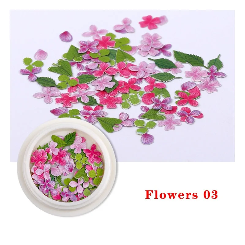 Spring Summer Flower Nail Decoration Wood Pulp Paper Mini Daisy Simulation Flower Butterfly Fashion DIY Nail Art Design Charm