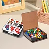 5D DIY PU Diamond Art Note Box with 160 Sheets Paper Mosaic Kit (Kitty Socks)
