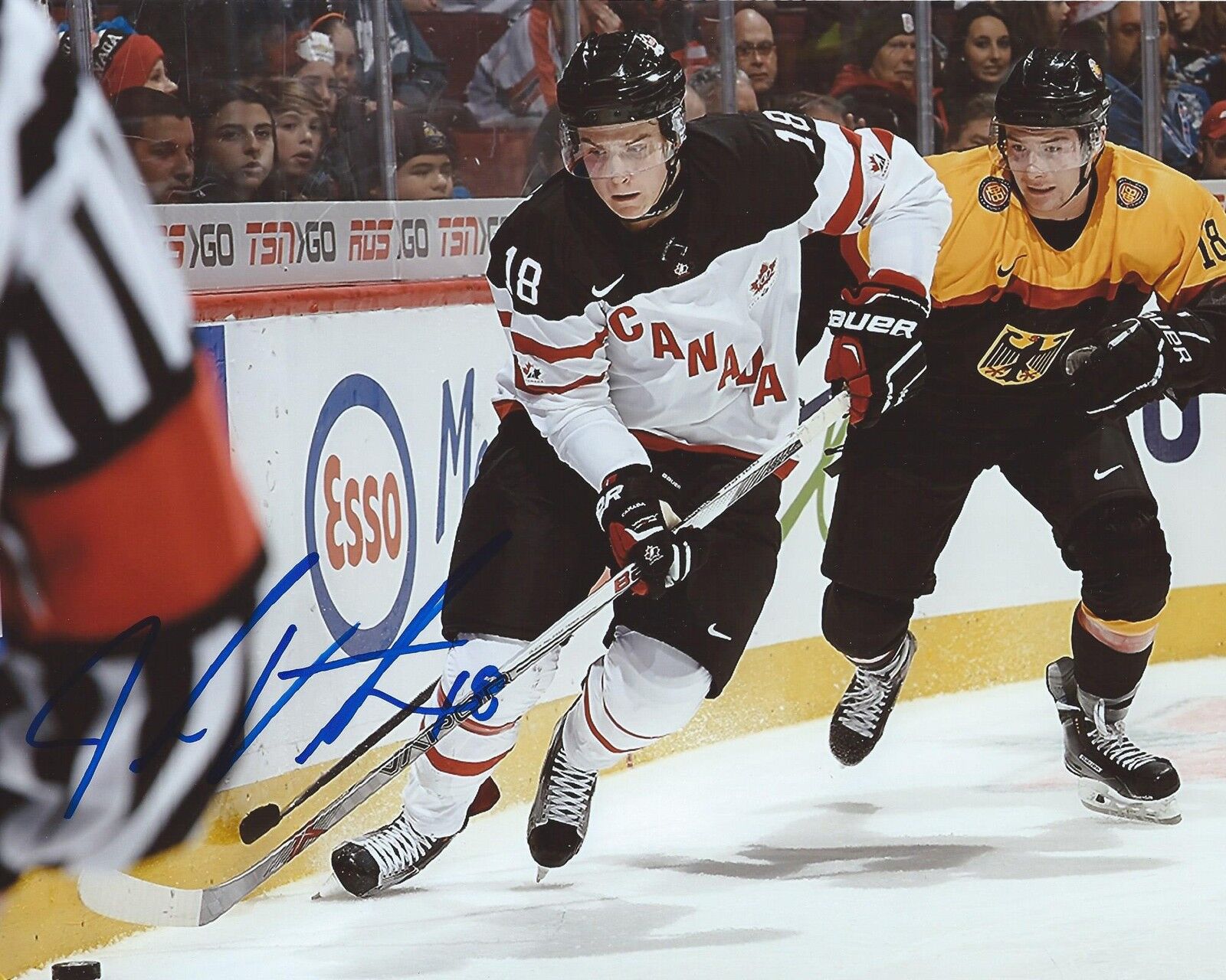 Jake Virtanen Signed 8×10 Photo Poster painting Team Canada World Juniors Autographed COA C