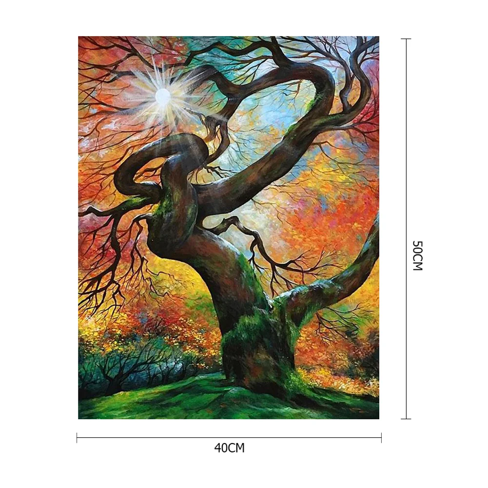 DIY Paint By Number 40*50cm - Big Tree In The Forest