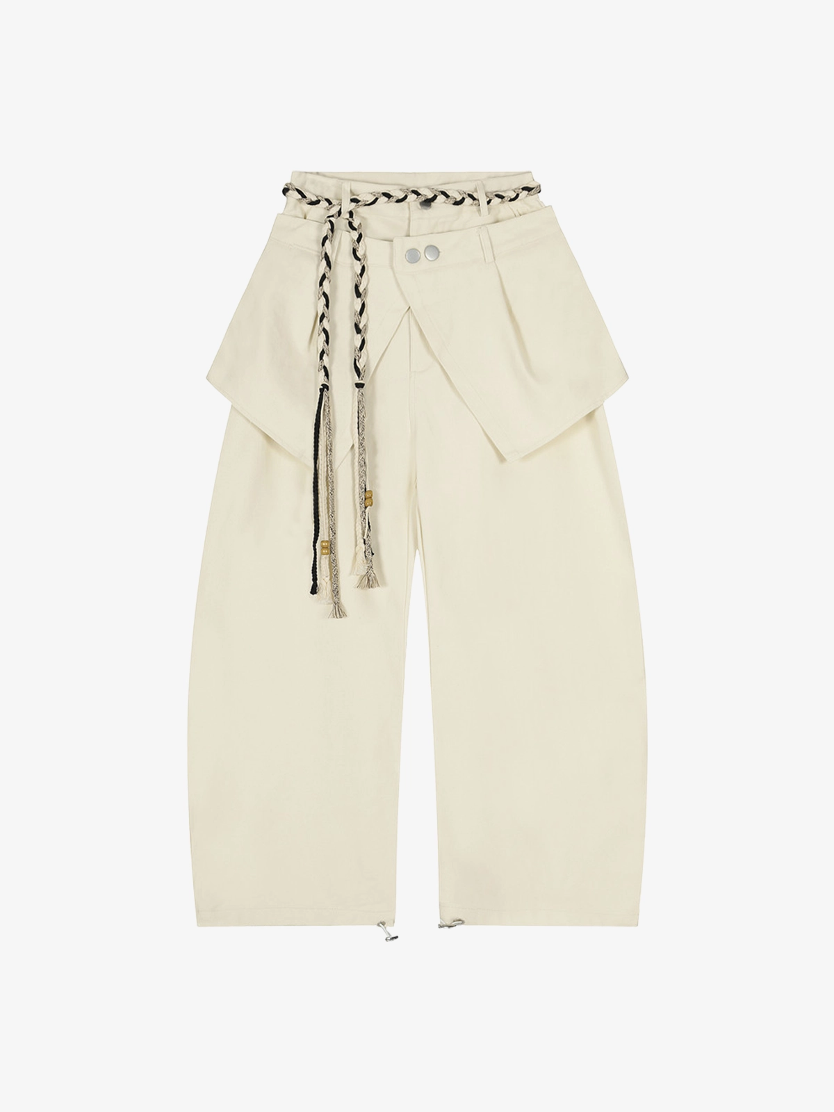 Apricot Actchic Deconstructed Double Waist Flap Cargo Pants Front