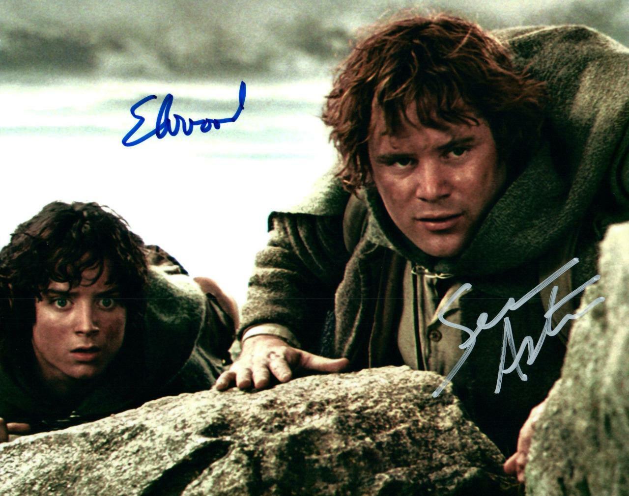 Sean Astin Elijah Wood autographed 8x10 Picture Photo Poster painting signed Pic with COA