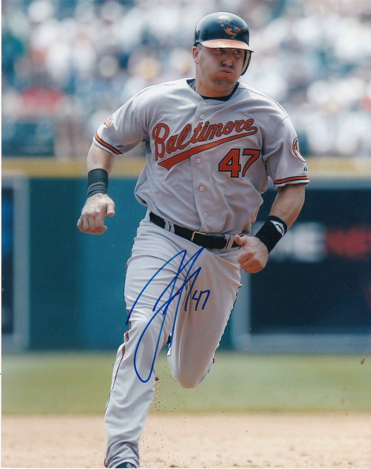 JAKE FOX BALTIMORE ORIOLES ACTION SIGNED 8x10