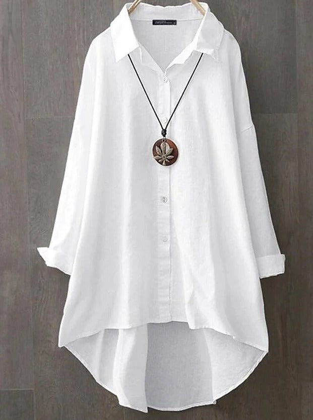 White Long Sleeve Blouse Shirt