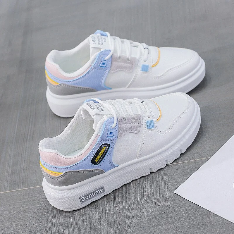 Yyvonne Sneakers Women 2022 New Korea Fashion Patchwork Female Shoes Casual Daily Wear Students All-match Vulcanize Shoes