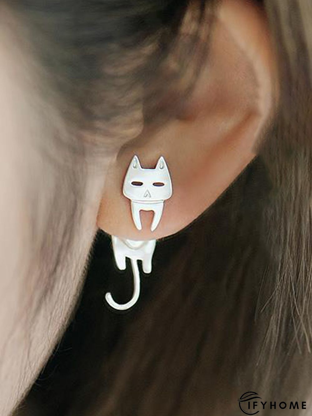 Cat And Fish Alloy Earrings | IFYHOME
