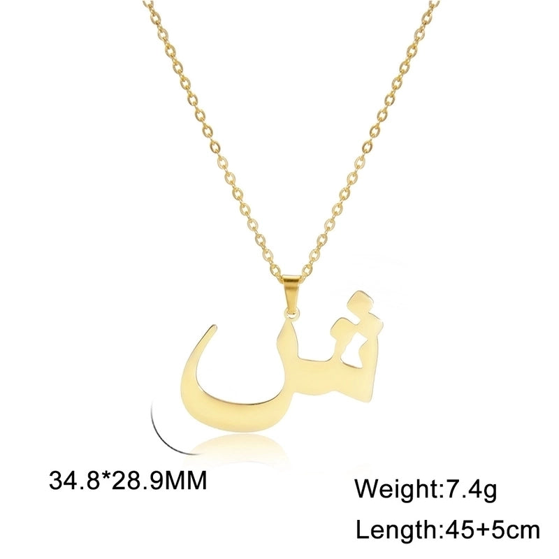 Classic Style Number Stainless Steel Pendant Necklace In Bulk