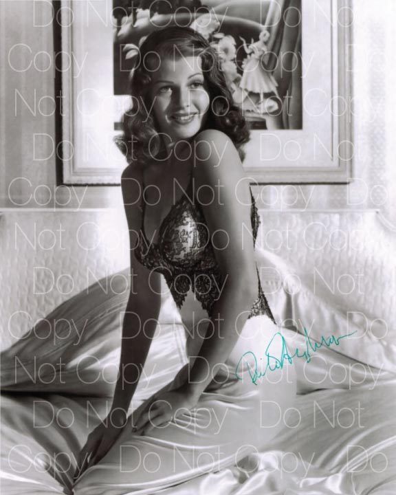 Rita Hayworth signed nude Photo Poster painting poster Pin-Up sexy 8X10 picture autograph RP 3