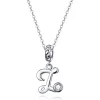  Vintage Letter A to Z Pendant Necklace 925 Sterling Silver 