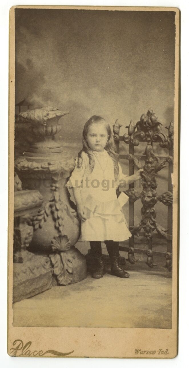 19th Century Children - 19th Century Oversized Cabinet Card Photo Poster painting - Warsaw, IN