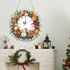 2D Flat DIY Fall Snowman Acrylic Diamond Painting Clock Pendant Home Decor