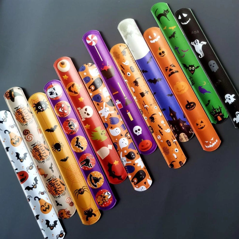 100 Pieces Supply No Infringement Pattern Halloween 6 Pop Ring Wrist Pop Bracelet