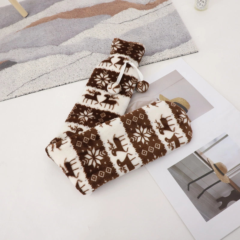 Hot Water Bag Spot BS Cartoon Warm Water Bag UK Christmas Plush Hand Warmer Long Water Filling Hot Water Bag