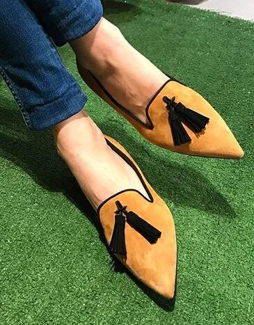 Casual Woman Shoe Female Footwear Pointed Toe New Dress Summer Solid Lace-Up Flat Spring Rome Fabric Slip-On Leisure Back Strap