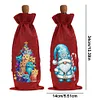2pcs Christmas Diamond Art Linen Wine Gift Bag Diamond Painting Red Wine Bag Kit