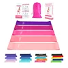 5PCS Pink Gradient Tension Fitness Resistance Band Elastic Band Latex Tension Yoga